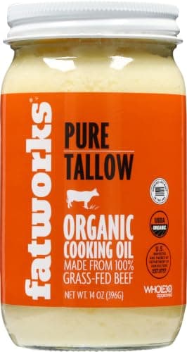Fatworks Organic Grass-Fed Beef Tallow, 14 oz