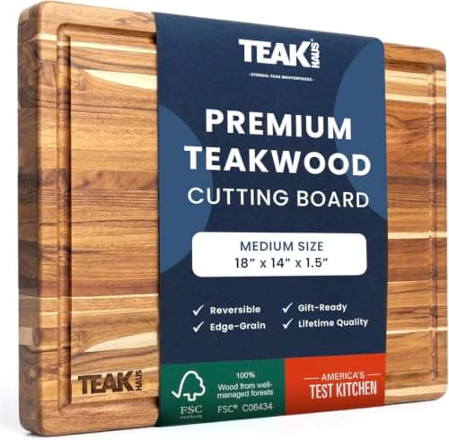 Teakhaus Carving Board with Juice Groove, M 18" x 14"